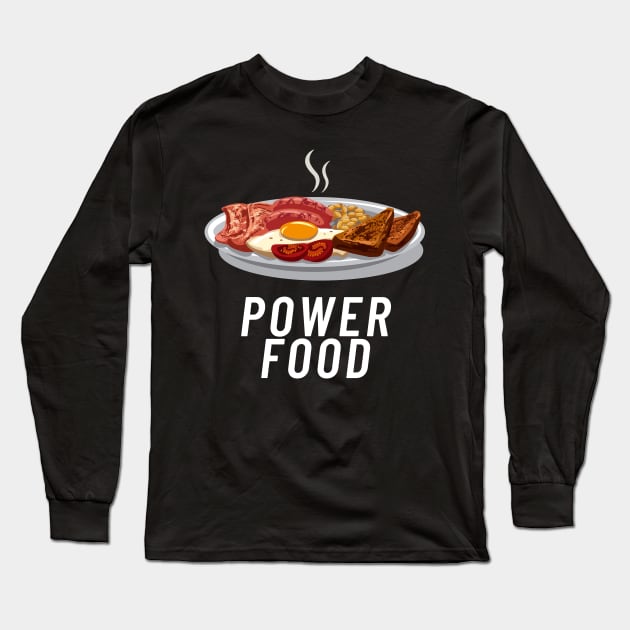 Power Food Long Sleeve T-Shirt by Ckrispy